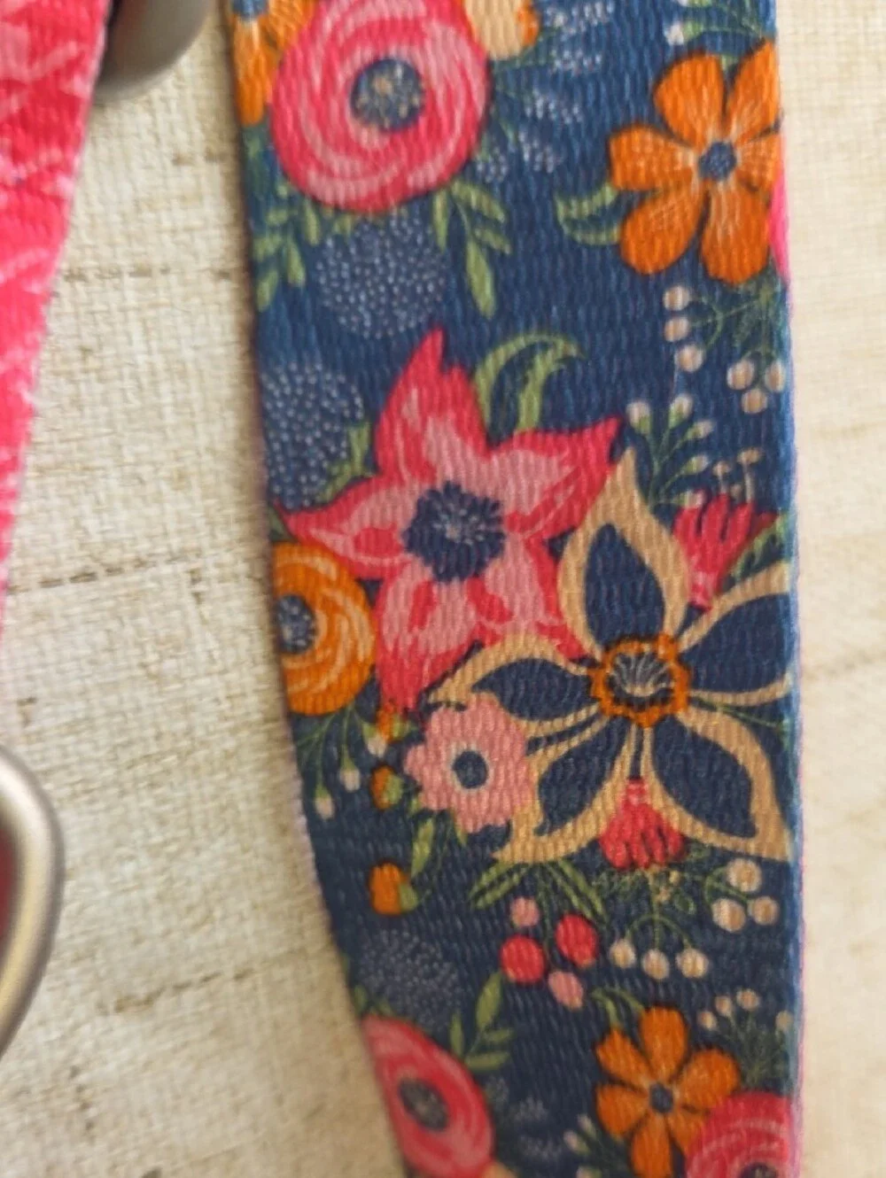 Coastal Pink Floral Dog Collar